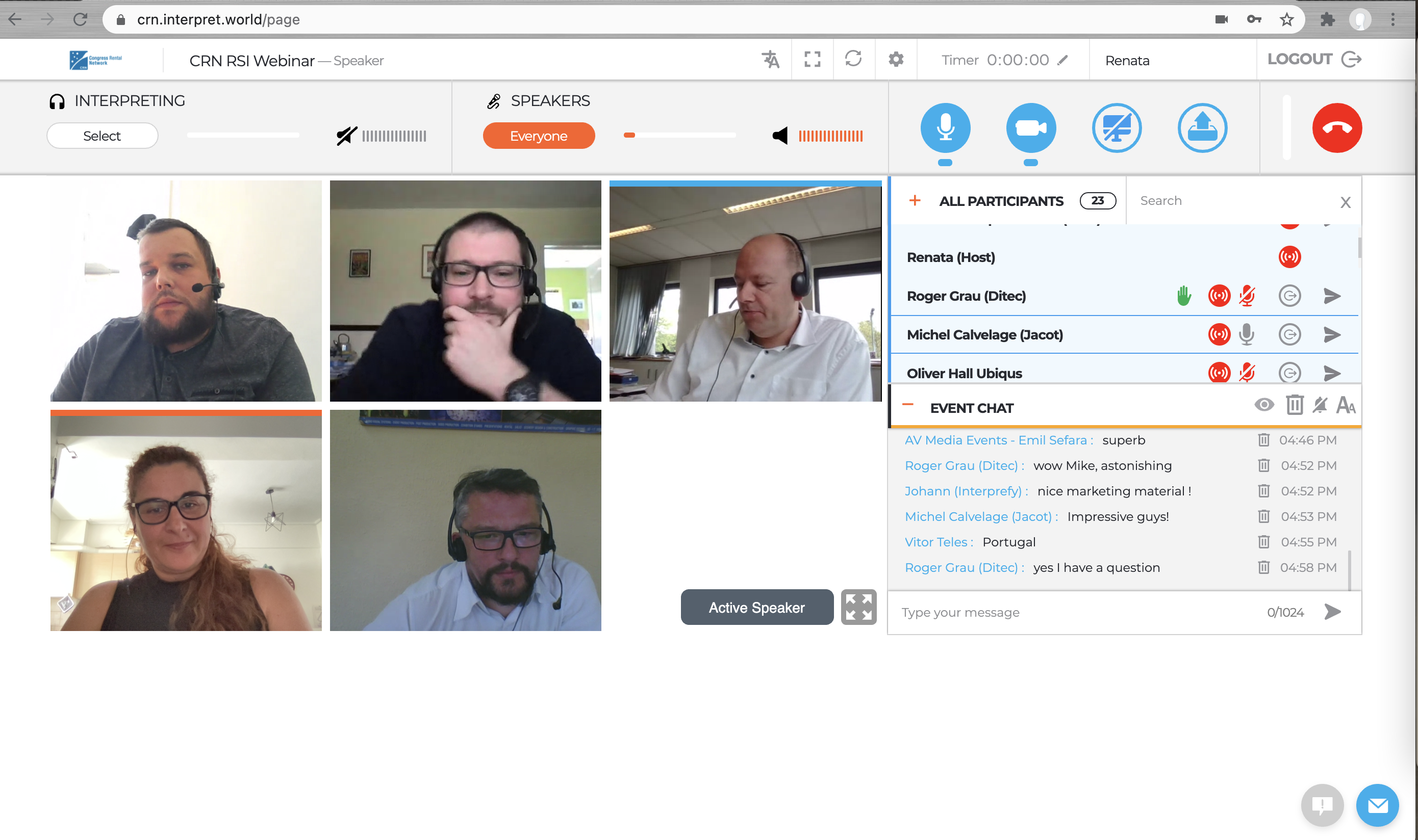 Moderating on-line events for CRN!